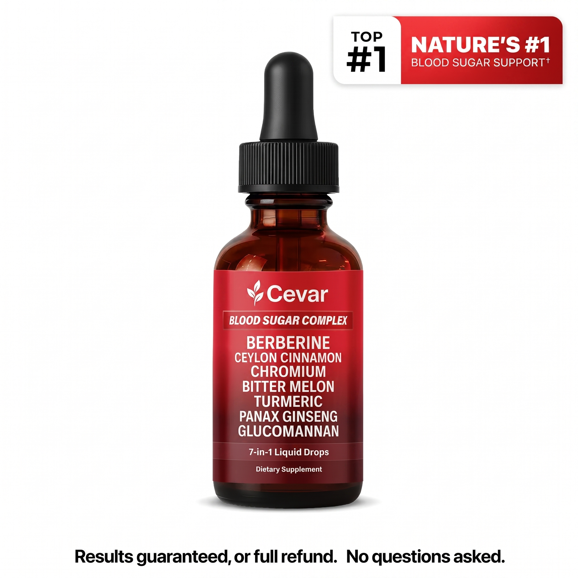 Cevar 7-in-1 Blood Sugar Complex - Nature's #1 Blood Sugar Support
