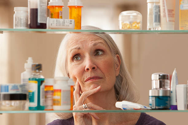 Cabinet full of prescriptions